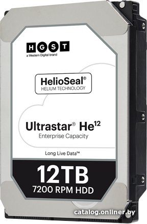 HDD 12Tb Western Digita Ultrastar HE12 HUH721212AL5204 (0F29532) 12ТБ 3.5" 7200RPM 256MB SAS 512E Helium HUH721212AL5204 (0F29532)