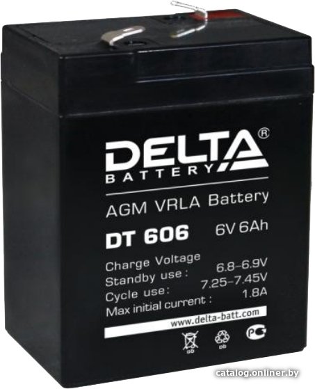 UPS Аккумулятор   Delta  DT 606 6V/6.0Ah 70/47/107, 0.9кг, 5 F1