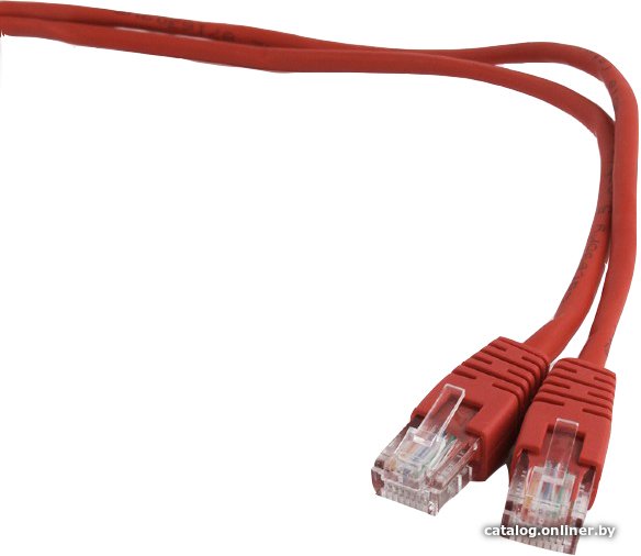Патч-корд UTP Cablexpert PP12-0.25M/R кат.5e, 0.25м, литой, многожильный (красный)