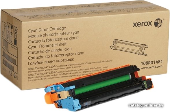 Картридж Xerox 108R01481 голубой,cyan (40000 стр)  для XEROX VersaLink C500/C505 (Channels)