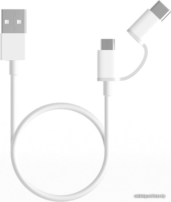 Кабель Xiaomi Mi 2-in-1 USB Cable Micro USB to Type C (30cm) SJV4083TY