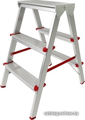 Лестница-стремянка алюм. двухсторонняя 66 см 3 ступ. 2,6кг PRO STARTUL (ST9941-03)