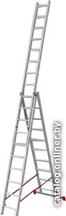 Лестница PRO STARTUL ST9942-11 алюм. 3-х секц. 275/709/290см 3х11 ступ., 16,6кг