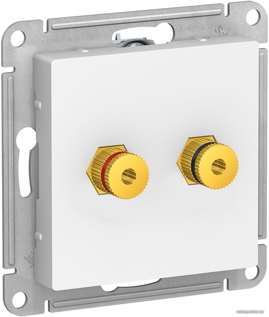 Розетка Schneider-electric ATN000187 AtlasDesign Бел Аудио- двухместная
