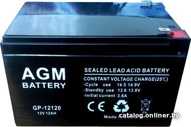 UPS Аккумулятор  AGM GP 12120 12V/12Ah 151/98/101, 3.6кг, (в кор. 4шт.), F2