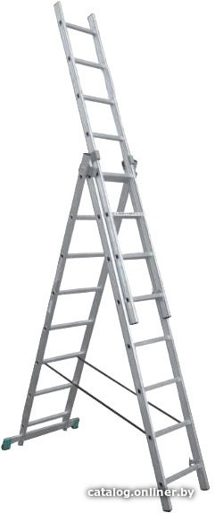 Лестница PRO STARTUL ST9944-08 алюм. 3-х секц. 201/474/214см 3х8 ступ., 9,9кг