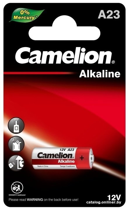 Батарейка Camelion LR23A BL-1 Mercury Free (A23-BP1, батарейка,12В)