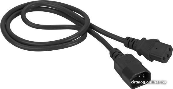 Шнур питания C13-C14, 3х0.75, 220В, 10А, черный, 3 метра LAN-PP13/14-3.0-BK