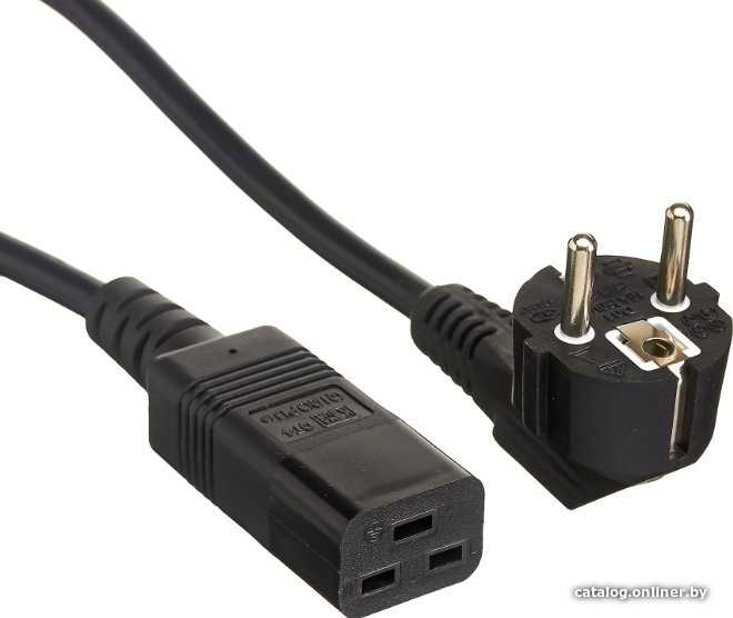 Кабель питания ExeGate Power PC19-10P Schuko->С19 VDE-250V-3*1.5-CU Black 16А 10м EP280672RUS
