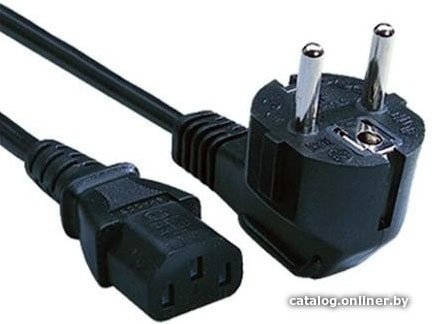 Кабель питания для компьютера Gembird 3.0м (PC-186-1-3M) Schuko- C13, 4А, черный, с зазем.