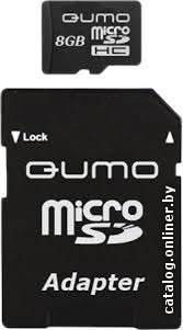 Micro SD 8 Gb QUMO Class 10 (QM8GMICSDHC10) (Adapter SD) RTL