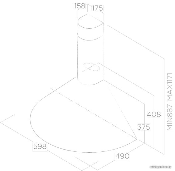 Кухонная вытяжка ELICA TONDA WH F/60 (2939587C)