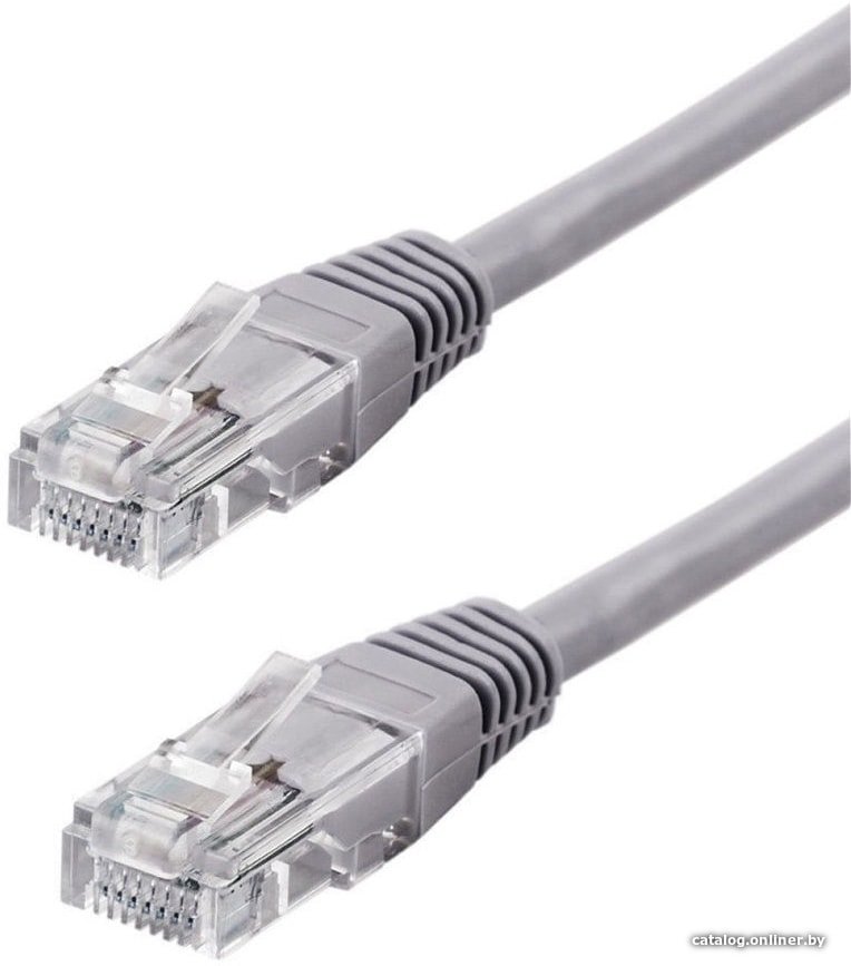 Патч-корд Exegate UTP-RJ45-RJ45-5e-CU-10M-GY, UTP, cat.5e, 10м, медь, серый EX282015RUS