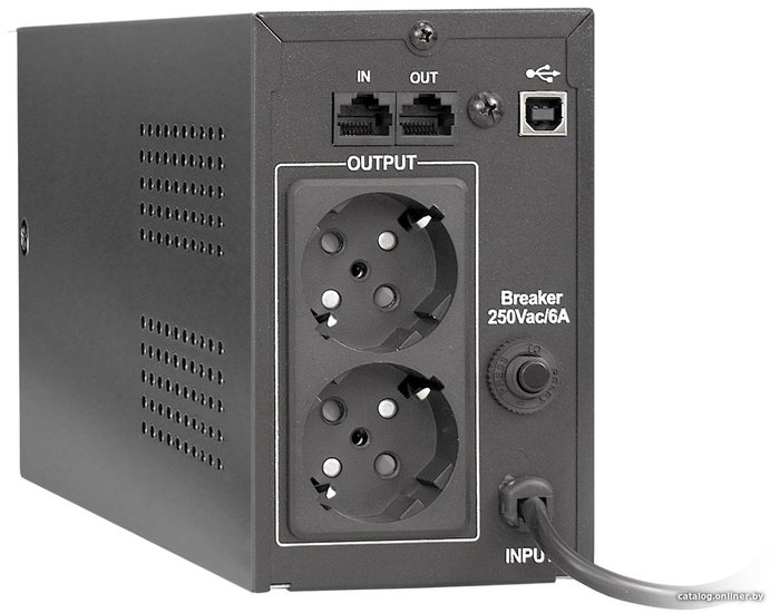 Источник бесперебойного питания ExeGate EP285474RUS Power Back BNB-850.LED.AVR.Euro.RJ.USB