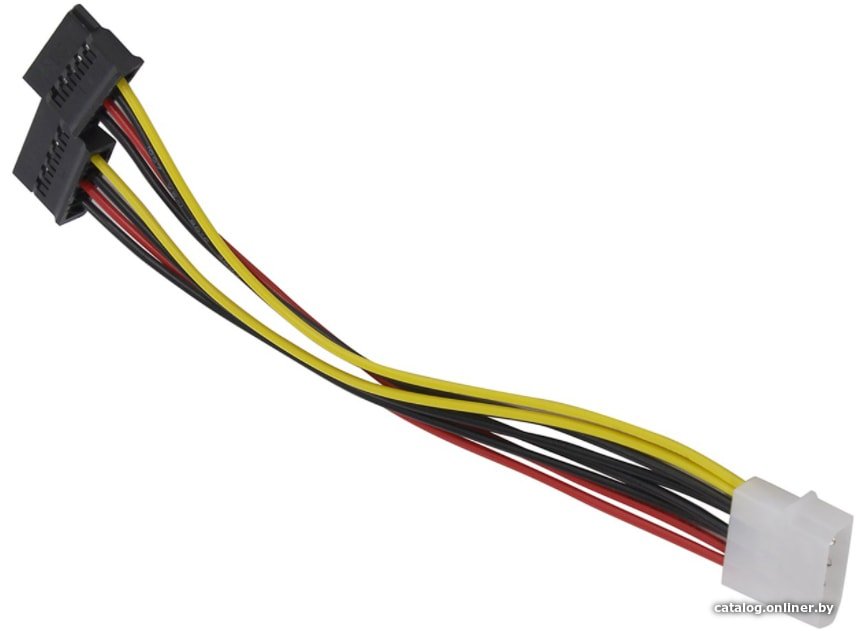 Кабель Exegate Molex 4pin 2xSATA EX-CC-SATA-PSY (EX138935RUS) 15см