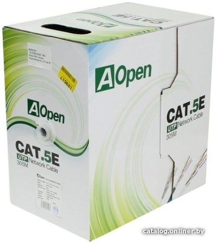 Кабель сетевой UTP AOpen Light UTP 4 пары кат.5е (бухта 305м) p/n: ANC514-40
