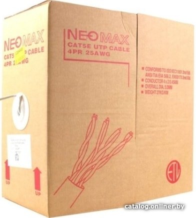 Кабель сетевой UTP Neomax 5e кат., (NM11001), 305м