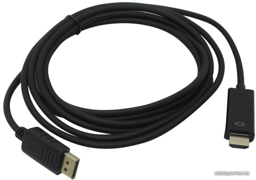 Кабель ExeGate EX-CC-DP-HDMI-3.0 (DP - HDMI 20M/19M, 3м, экран) EX284917RUS
