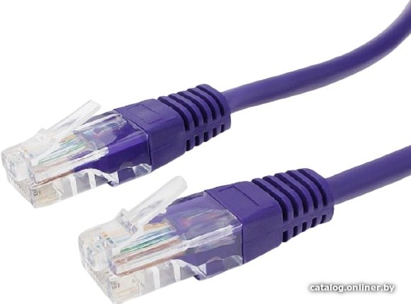 Патч-корд UTP Cablexpert PP12-1.5M/V кат.5e, 1.5 м, литой, многожильный (фиолетовый)