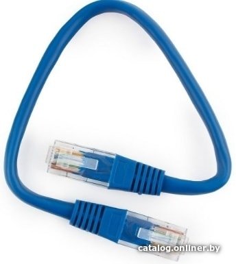 Патч-корд UTP Cablexpert PP10-0.25M/B кат.5e, 0.25 м, литой, многожильный (синий)
