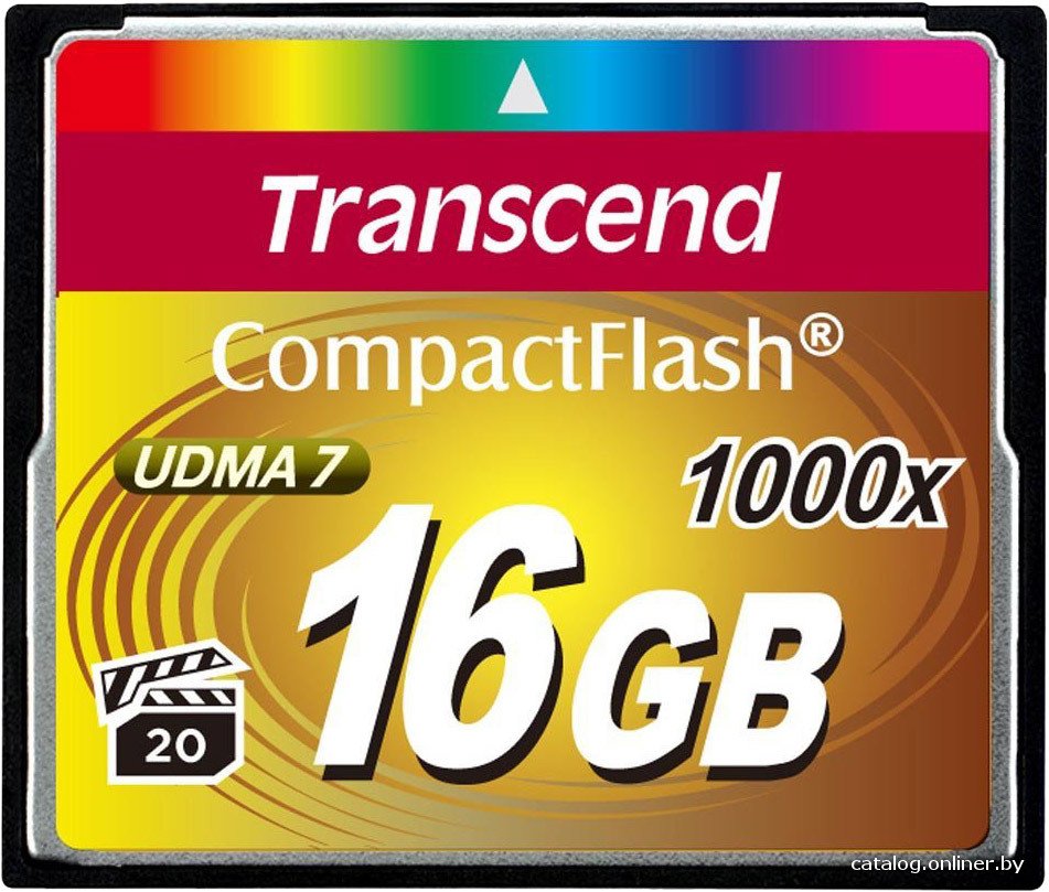 Compact Flash Card 16Gb Transcend (TS16GCF1000) 1000x RTL