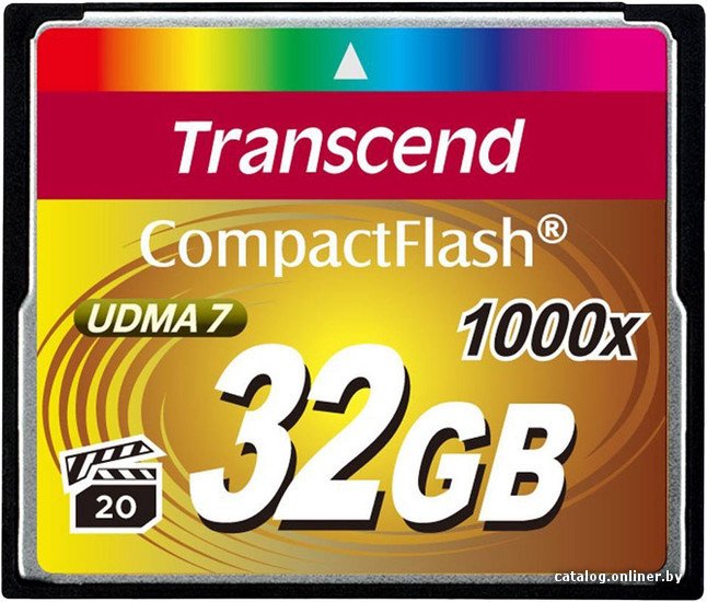 Compact Flash Card 32Gb Transcend 1000x Ultimate (TS32GCF1000) RTL
