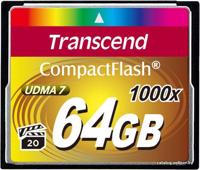 Compact Flash Card 64Gb Transcend (TS64GCF1000) 1000x RTL