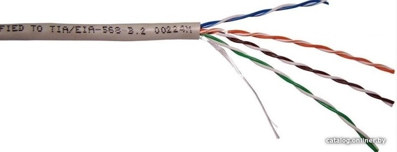 Кабель информационный LanMaster NM-UTP5E2PR-CU кат.5E 305м серый