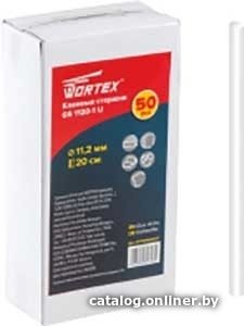 Аксессуар к кл. пистолету - клеевые стержни Wortex GS 1120-1 U PVC универсальный 11,2*200мм 50шт коробка GS11201U0025