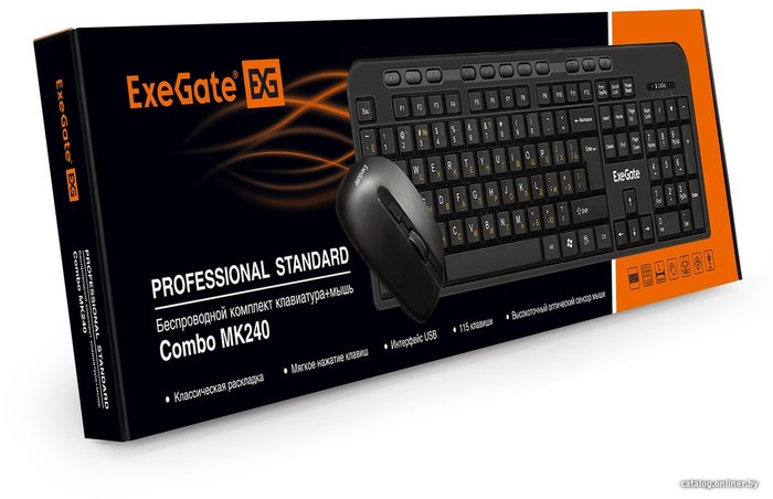 Клавиатура + мышь ExeGate Professional Standard Combo MK240 EX286220RUS