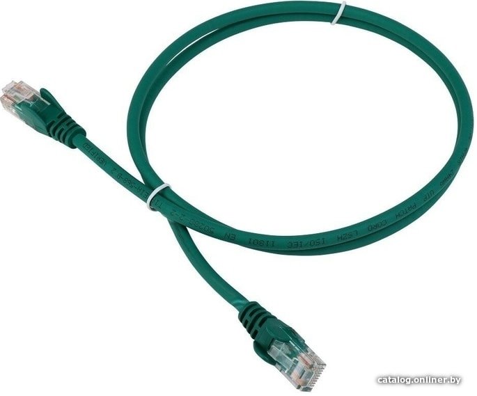 Патч-корд ACD ACD-LPU5E-10G Cat5e UTP 24AWG 4Pair 7/0.18мм CCA Зеленый 1.0м (741418)