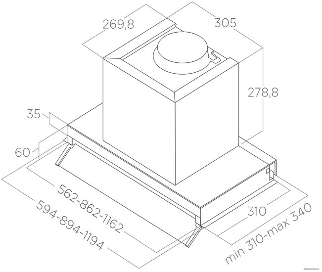 Кухонная вытяжка ELICA BOXIN LX/IX/A/60 (PRF0114760A)