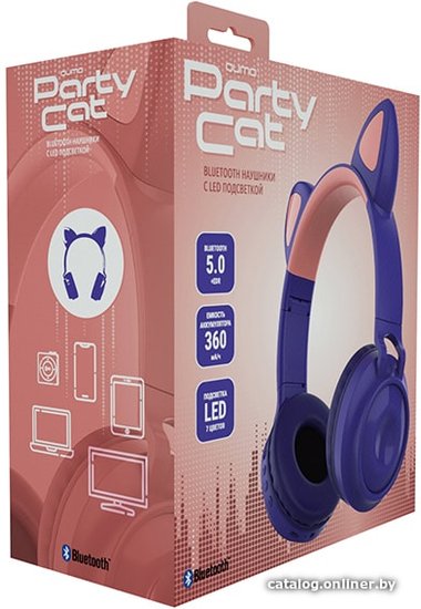 Наушники Qumo Party Cat ВТ-0026 Violet