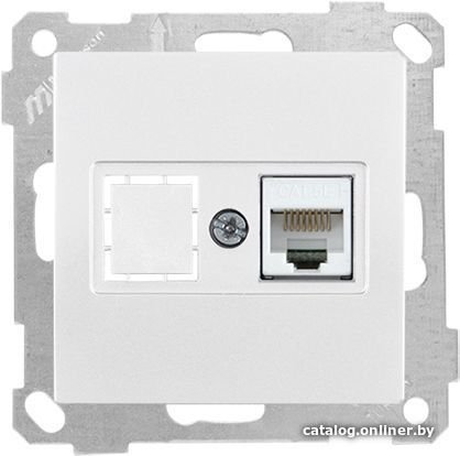 Электроустановочные изделия и аксессуары Розетка компьютерная 1xRJ45 (Cat5e, скрытая, без рамки) белая, DARIA, MUTLUSAN ((RJ 45)   8-pin, соединения типа 568A или 568B) 2100 136 0101