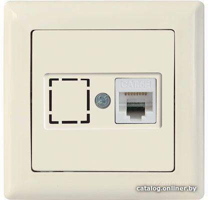 Электроустановочные изделия и аксессуары Розетка компьютерная 1xRJ45 (Cat6, скрытая) кремовая, DARIA, MUTLUSAN ((RJ 45)   8-pin, соединения типа 568A или 568B) 2120 140 0102