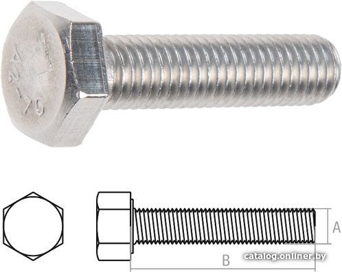 Болт М12х40 шестигр., нерж.сталь (А2), DIN 933 (5 шт в зип-локе) STARFIX SMZ2-20805-5
