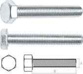 Болт М12х40 мм шестигр., цинк, кл.пр. 8.8, DIN 933 (20 кг) STARFIX SM-76607-20