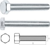Болт М12х50 мм шестигр., цинк, кл.пр. 8.8, DIN 933 (20 кг) STARFIX SM-76617-20