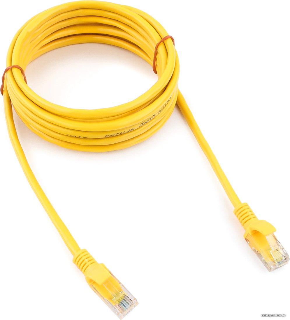 Патч-корд UTP Cablexpert PP10-3M/Y кат.5e, 3м, литой, многожильный (жёлтый)