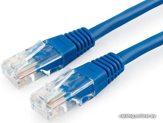 Патч-корд UTP Cablexpert PP10-5M/B кат.5, 5м, литой, многожильный (синий)