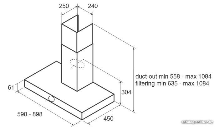 Кухонная вытяжка Jetair Touch BL/A/60 PRF0099977A