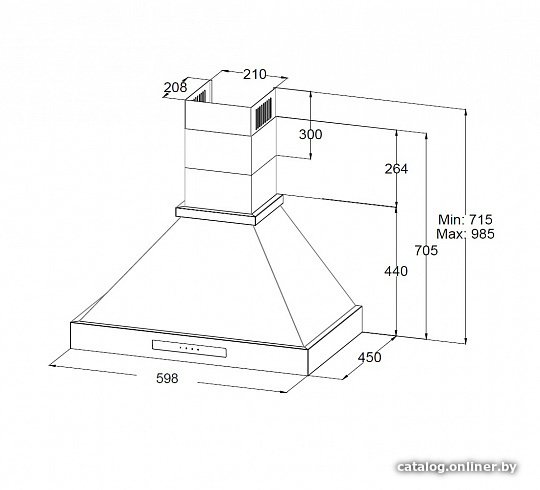 Кухонная вытяжка Korting KHC 6809 N