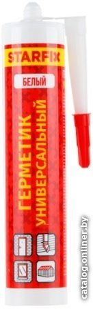 Герметик Starfix SM-77768 силиконовый 300мл белый