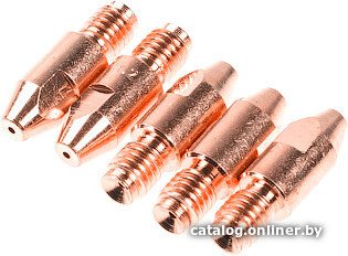 Принадлежности для полуавтоматической сварки (MIG/MAG/FLUX) Трубка контактная Ф 0.8 мм M8х30 мм E-Cu (набор 5 шт) SOLARIS (контактный наконечник) WA-3490