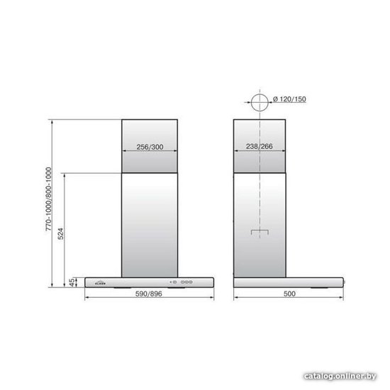 Кухонная вытяжка Elikor Квадра 60П-650-К3Д 210265 (антрацит)