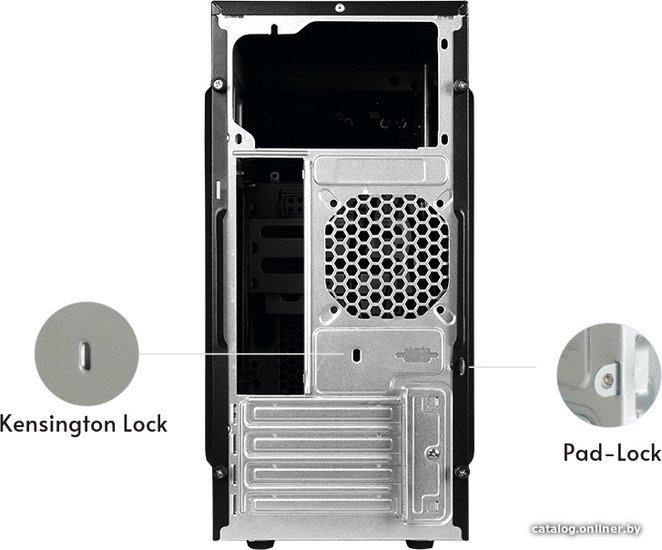 Уценка Корпуса » Chieftec Корпус CHIEFTEC UNI UB-03B-OP без БП, черный, Kensington &amp; Pad lock, SD Card reader, mATX (плохая упаковка)