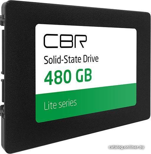 SSD 2.5", SATA III CBR 480GB,  6 Gbit/s, SM2259XT, 3D TLC NAND, R/W speed up to 550/520 MB/s, TBW (TB) 240 Lite SSD-480GB-2.5-LT22