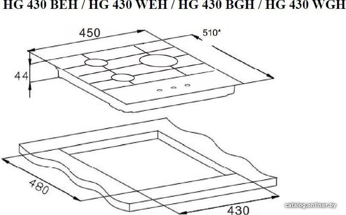 Варочная панель Weissgauff HG 430 WGH