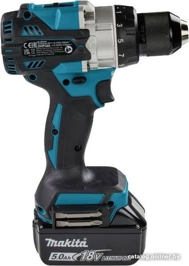 Дрель-шуруповерт Makita DHP486RTJ (с 2-мя АКБ 5 Ач, кейс)