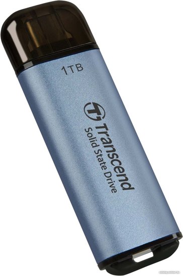 External SSD USB 3.2 Gen2 (10 Gbит/с) Transcend ESD300 1ТБ голубой TS1TESD300C